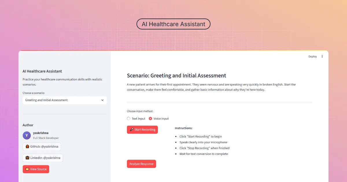 AI Healthcare Assistant