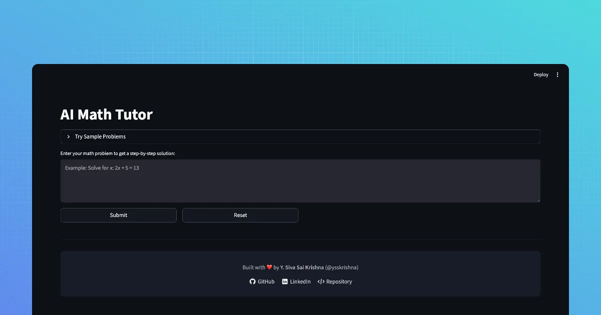 AI Math Tutor