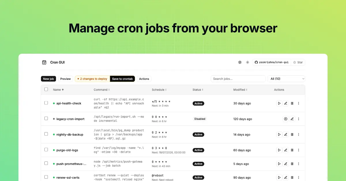 Cron GUI