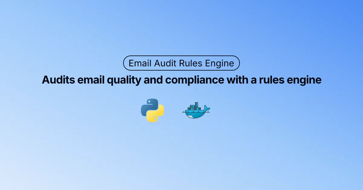 Email Audit Rules Engine