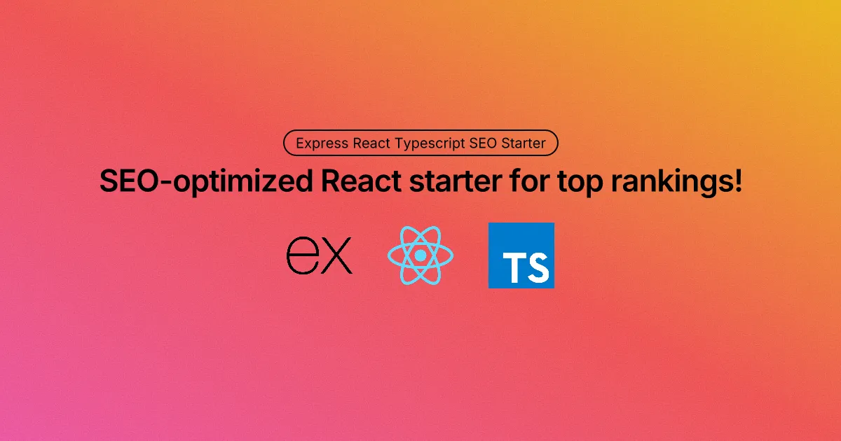 Express React Typescript SEO Starter