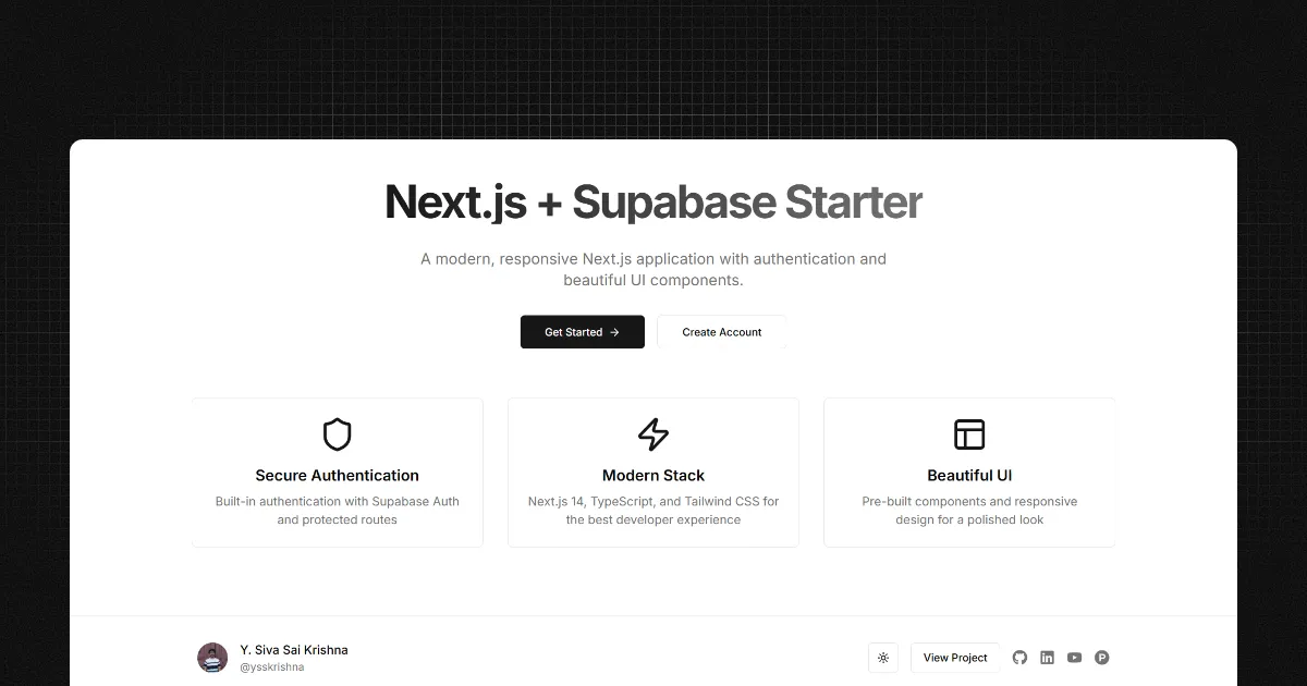 Nextjs Supabase Starter
