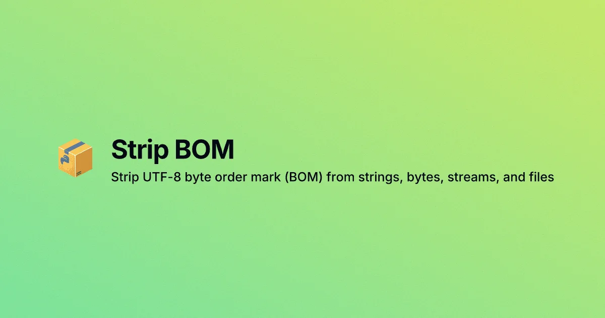 Strip BOM